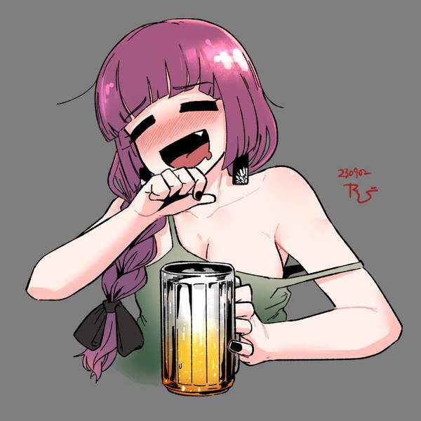 【生中(意味深)】ジョッキでビール飲んでる女子の二次エロ画像【28】
