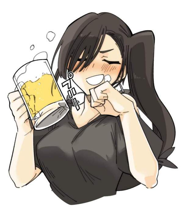 【生中(意味深)】ジョッキでビール飲んでる女子の二次エロ画像【32】