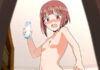 【銭湯でのお約束】ビン牛乳飲んでる風呂上り女子達の二次エロ画像