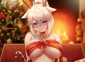 【裸リボン】「クリスマスプレゼントはワ・タ・シ」な、女子の二次エロ画像