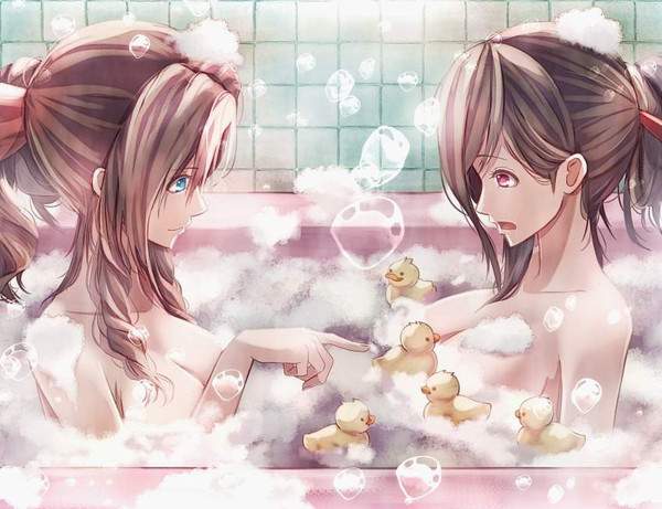 【欧米か】泡風呂に入る女子達の二次エロ画像【38】