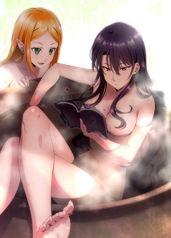 【風呂上りかな？】全裸で本を読む女子達の二次エロ画像【5】