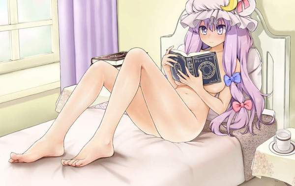【風呂上りかな？】全裸で本を読む女子達の二次エロ画像【26】