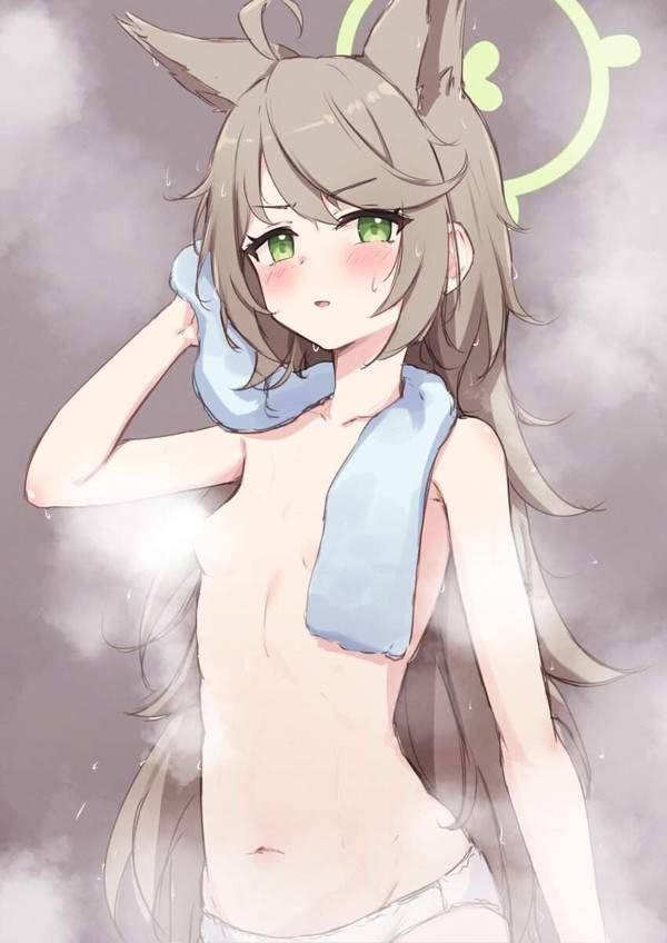 【トップレス限定】タオルを首に掛けた風呂上り女子の二次エロ画像【20】