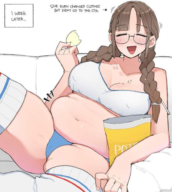 【激辛では無い】ポテトチップスを食べる女子の二次画像【3枚目】