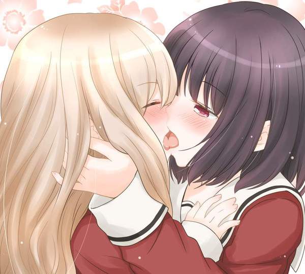 【ﾁｭｯ】女同士でキスしてるJKの二次百合画像【3枚目】