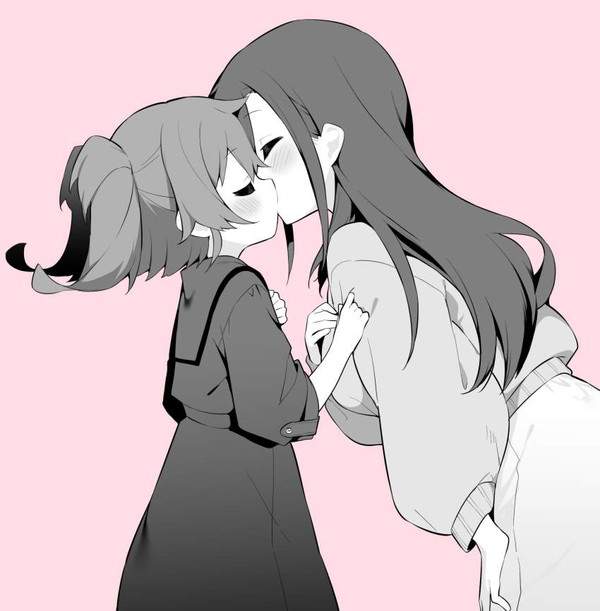 【ﾁｭｯ】女同士でキスしてるJKの二次百合画像【14枚目】