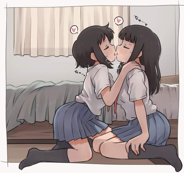 【ﾁｭｯ】女同士でキスしてるJKの二次百合画像【17枚目】