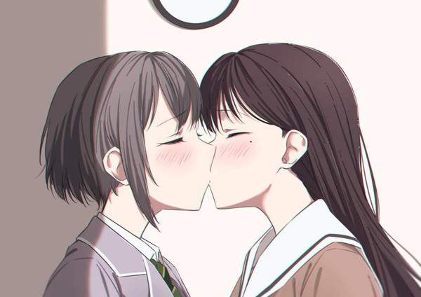 【ﾁｭｯ】女同士でキスしてるJKの二次百合画像【28枚目】