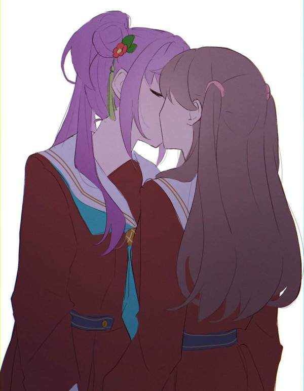 【ﾁｭｯ】女同士でキスしてるJKの二次百合画像【34枚目】