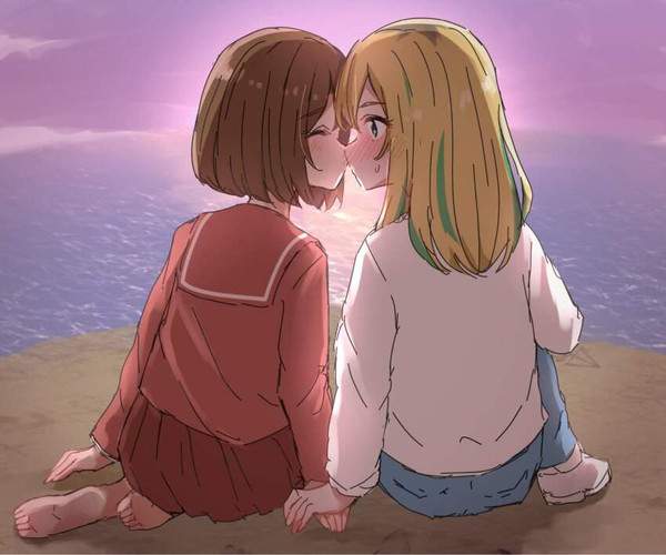 【ﾁｭｯ】女同士でキスしてるJKの二次百合画像【35枚目】