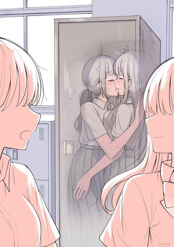 【ﾁｭｯ】女同士でキスしてるJKの二次百合画像【38枚目】