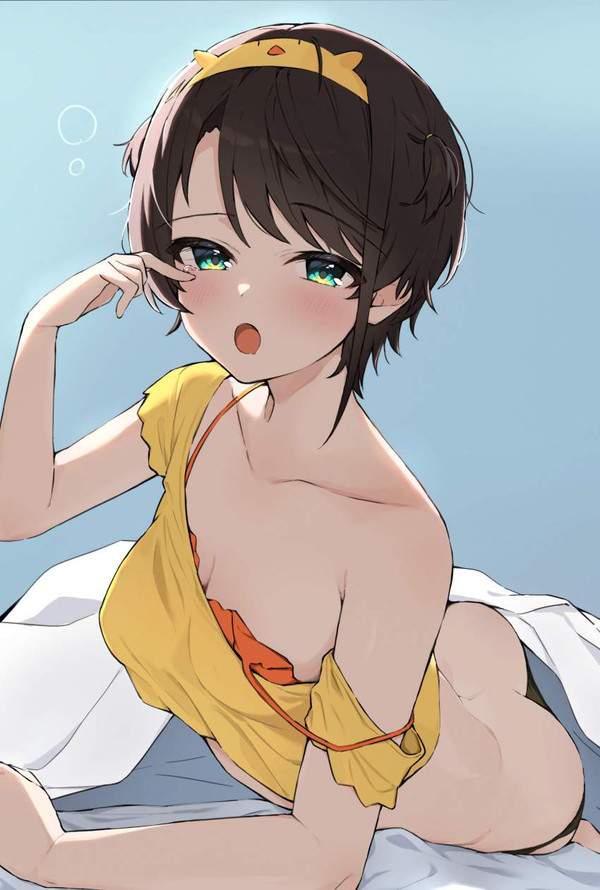 【多分夏編】眠そうに目をこする寝起き女子達の二次エロ画像【16枚目】