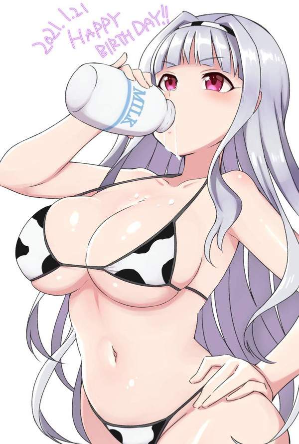 【王道スタイル】腰に手を当てて牛乳を飲む風呂上り女子の二次エロ画像【7枚目】