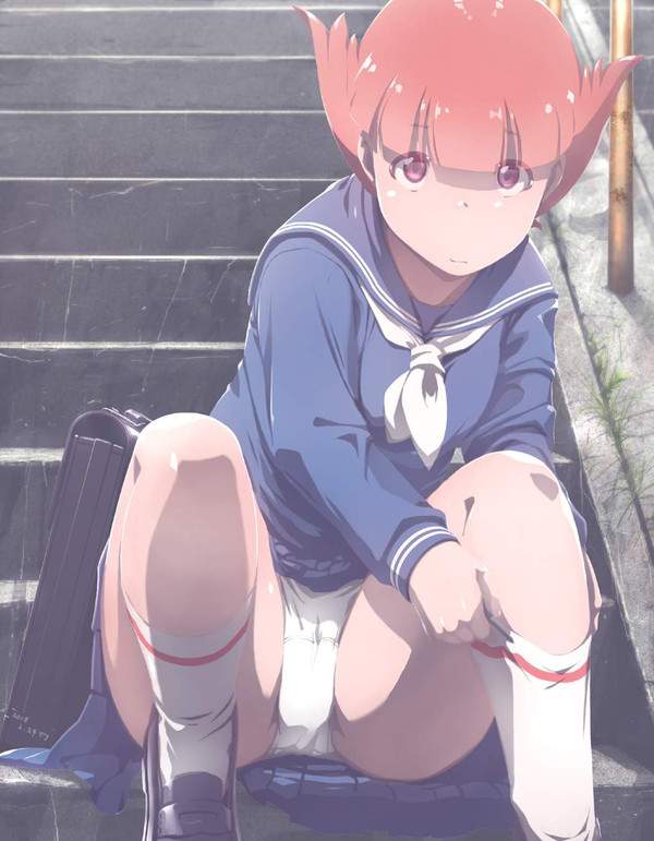 【怪談の日】階段に座ってる女子の二次パンチラ画像【7枚目】