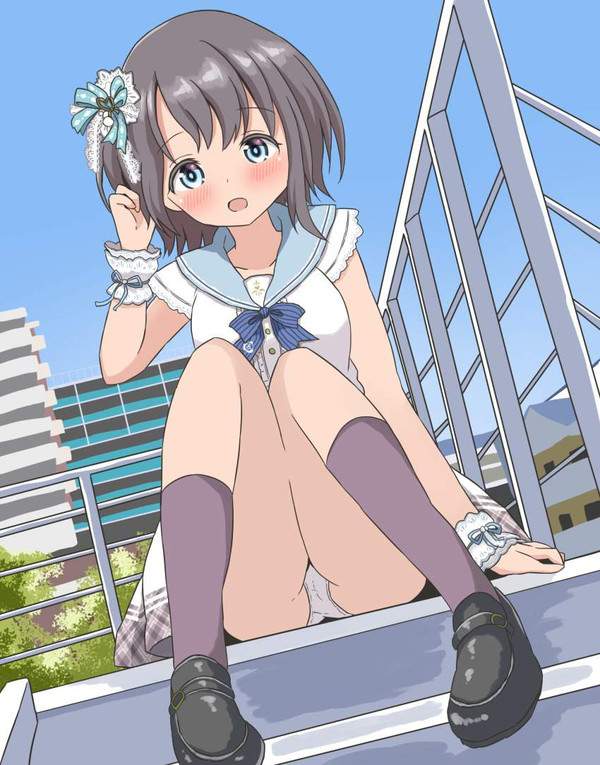 【怪談の日】階段に座ってる女子の二次パンチラ画像【14枚目】