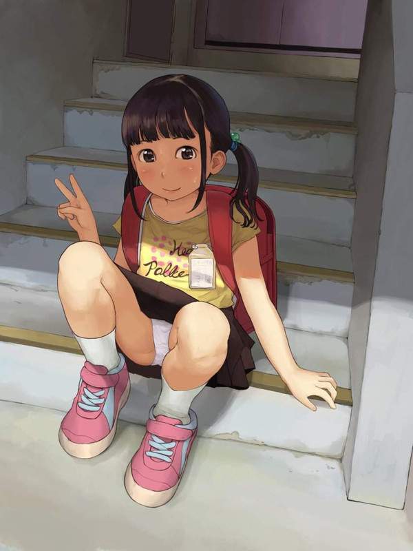 【怪談の日】階段に座ってる女子の二次パンチラ画像【24枚目】