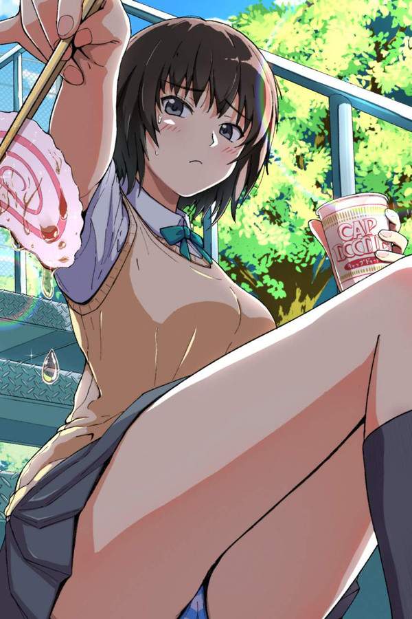 【怪談の日】階段に座ってる女子の二次パンチラ画像【26枚目】