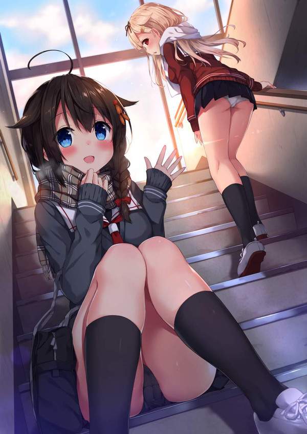 【怪談の日】階段に座ってる女子の二次パンチラ画像【28枚目】