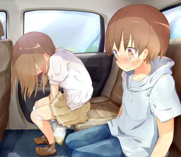 【連休あるある】車の中でオシッコする女子の二次エロ画像【15枚目】