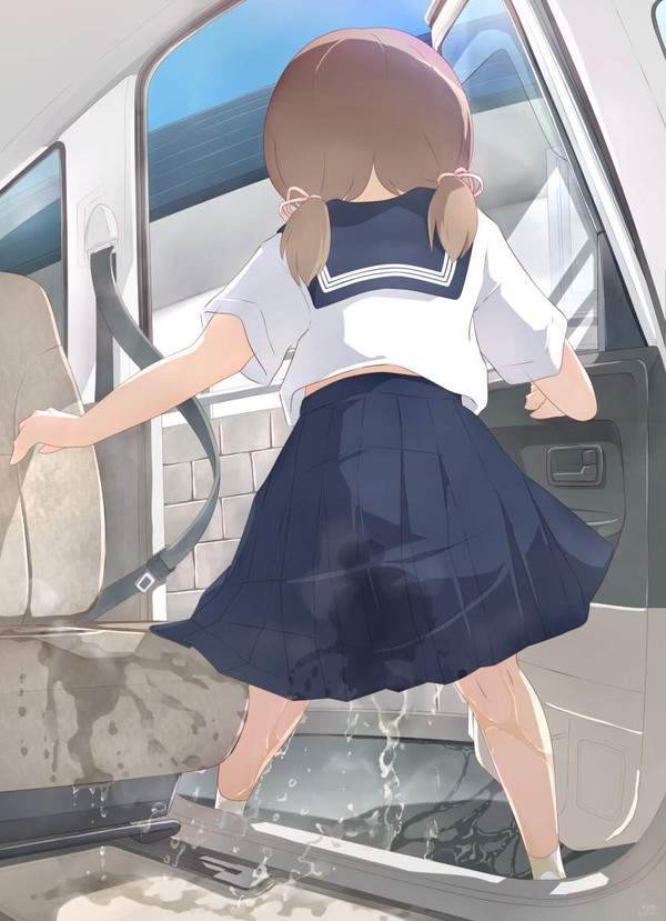 【連休あるある】車の中でオシッコする女子の二次エロ画像【22枚目】