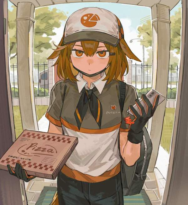 【宅配ピザの日】ピザ届けに来てくれた女性配達員の二次エロ画像【11枚目】