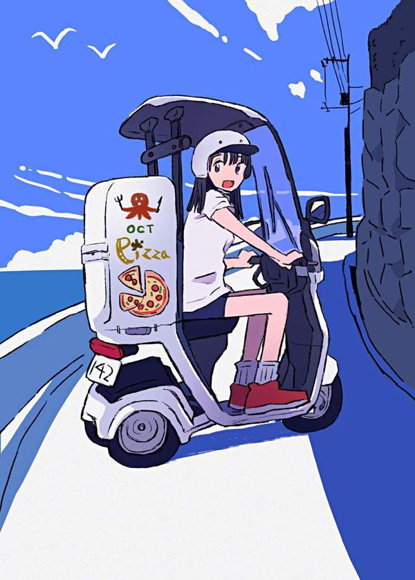 【宅配ピザの日】ピザ届けに来てくれた女性配達員の二次エロ画像【14枚目】