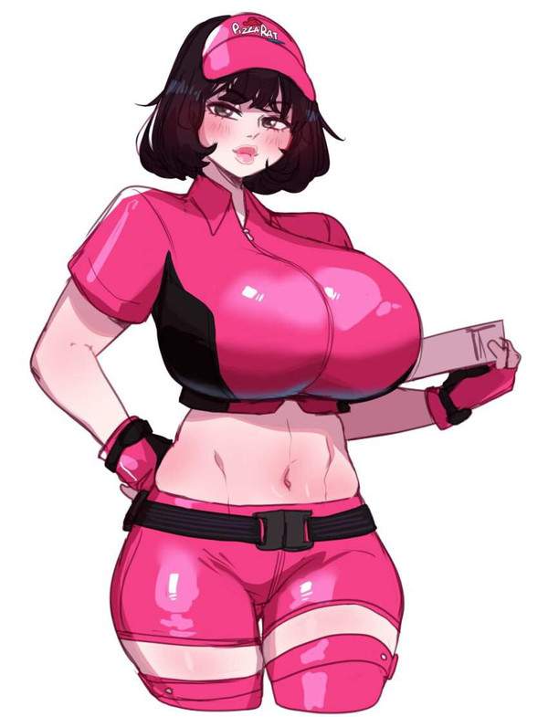 【宅配ピザの日】ピザ届けに来てくれた女性配達員の二次エロ画像【24枚目】