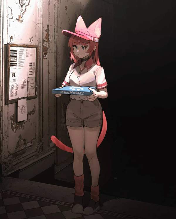 【宅配ピザの日】ピザ届けに来てくれた女性配達員の二次エロ画像【31枚目】