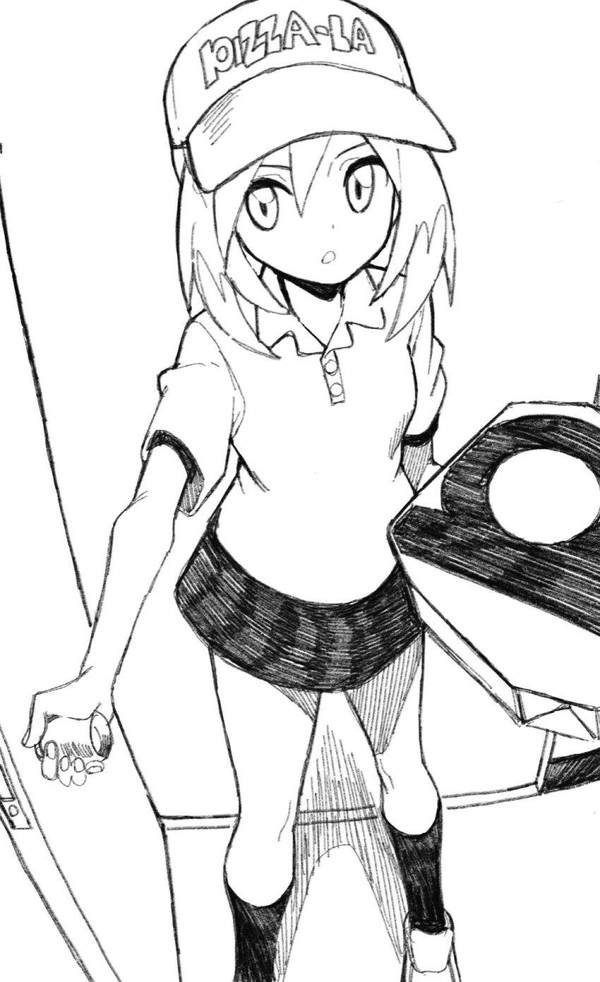 【宅配ピザの日】ピザ届けに来てくれた女性配達員の二次エロ画像【37枚目】