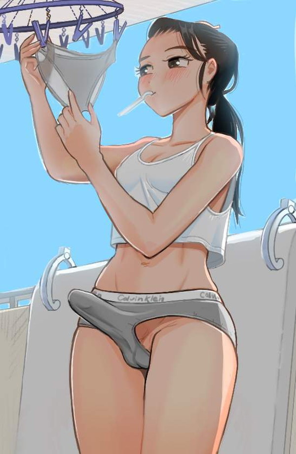 【速記の日】さりげなく勃起してるふたなり娘の二次エロ画像【3枚目】