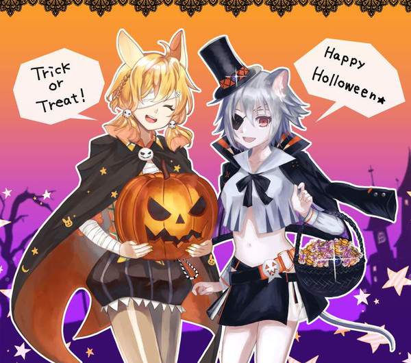 【ハロウィン】トリックオアトリートな女子達のセリフ付き二次エロ画像【19枚目】