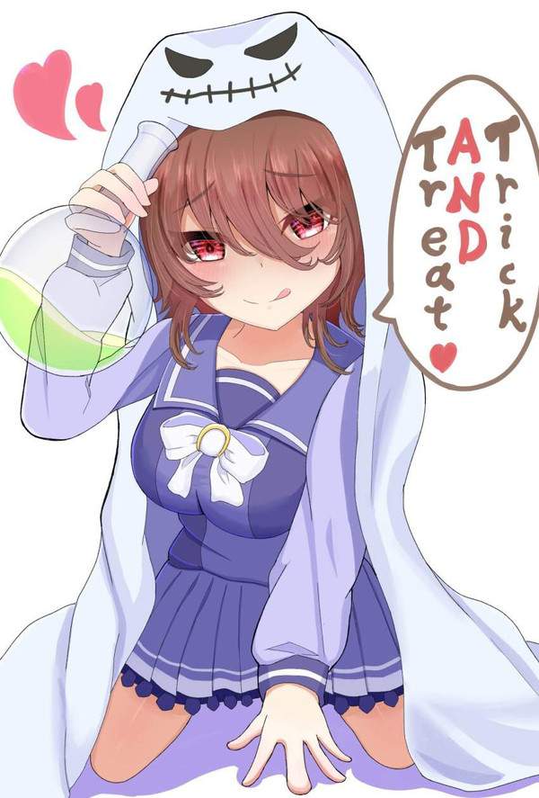 【ハロウィン】トリックオアトリートな女子達のセリフ付き二次エロ画像【30枚目】