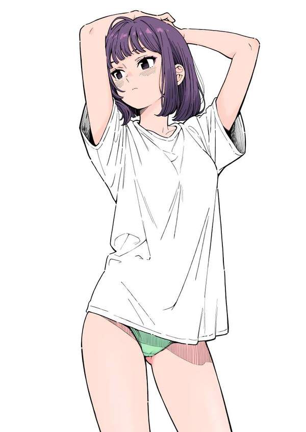 【リアル部屋着】上はＴシャツ下はパンティー姿な女子達の二次エロ画像【18枚目】