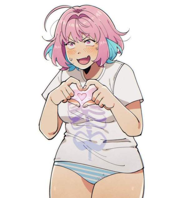 【リアル部屋着】上はＴシャツ下はパンティー姿な女子達の二次エロ画像【26枚目】