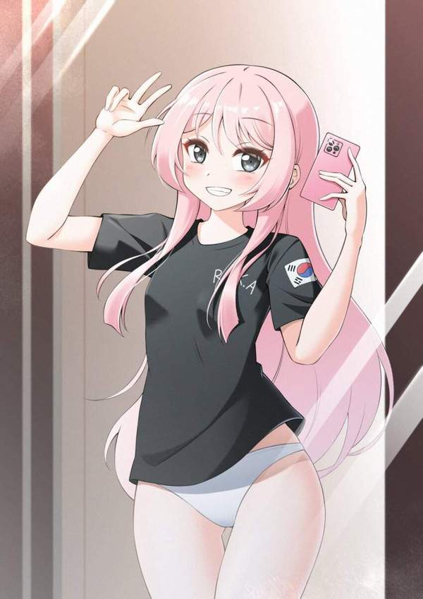 【リアル部屋着】上はＴシャツ下はパンティー姿な女子達の二次エロ画像【37枚目】