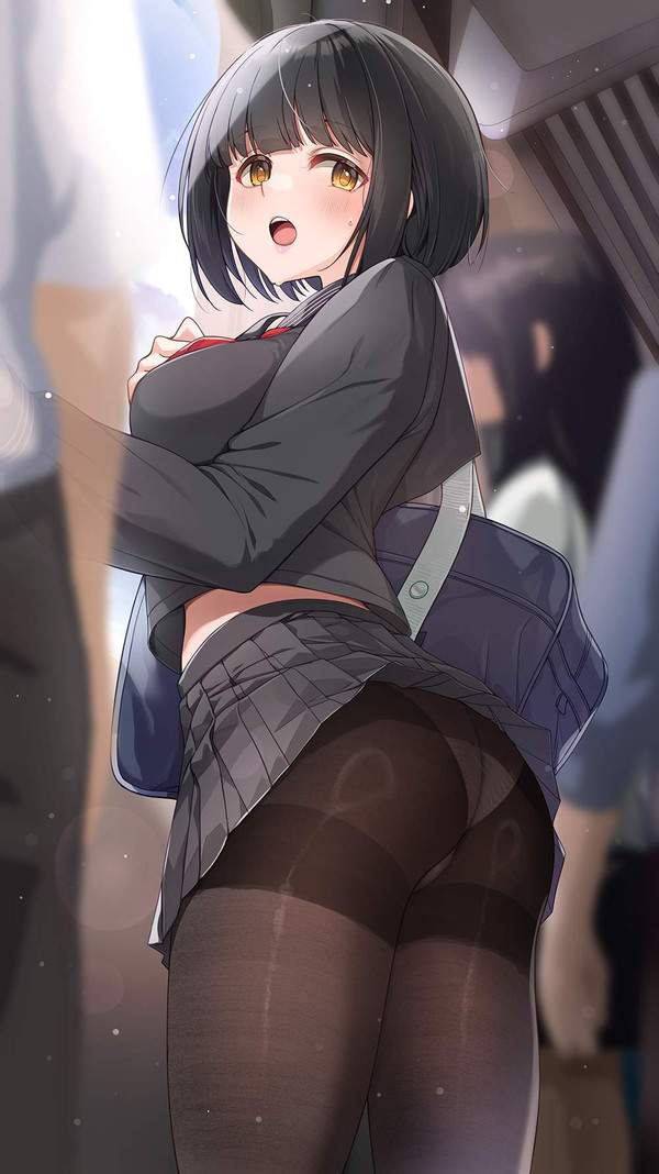 【タイツの日】黒タイツ尻のエロ画像【2枚目】