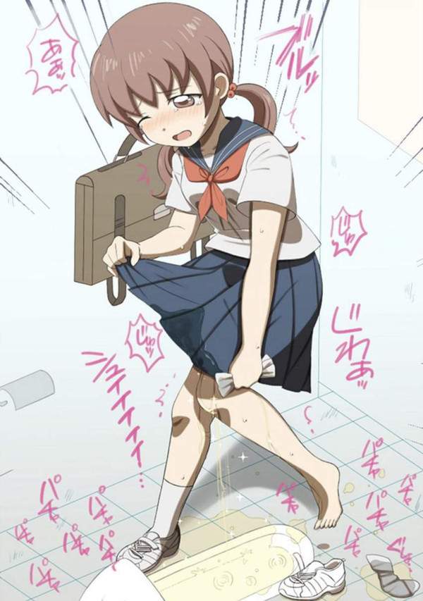 【便座ブロック】トイレの直前で漏らしちゃった女子達の二次エロ画像【37枚目】