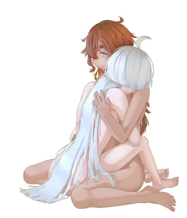 【百合の咲く場所で】全裸で抱き合う女子２人の二次エロ画像【20枚目】