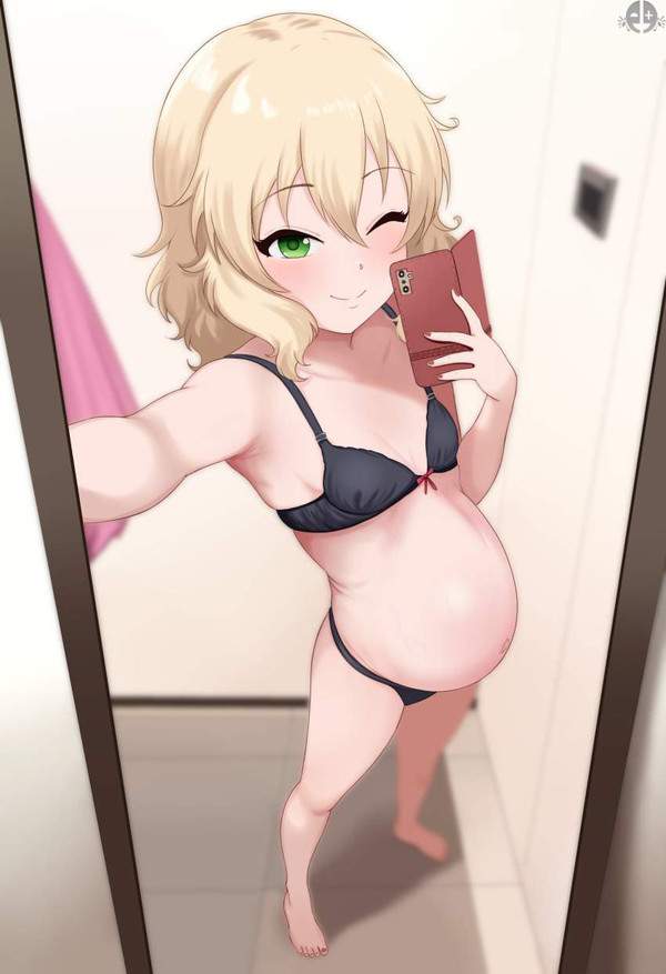 【承認欲求】自撮りする妊婦の二次エロ画像【7枚目】