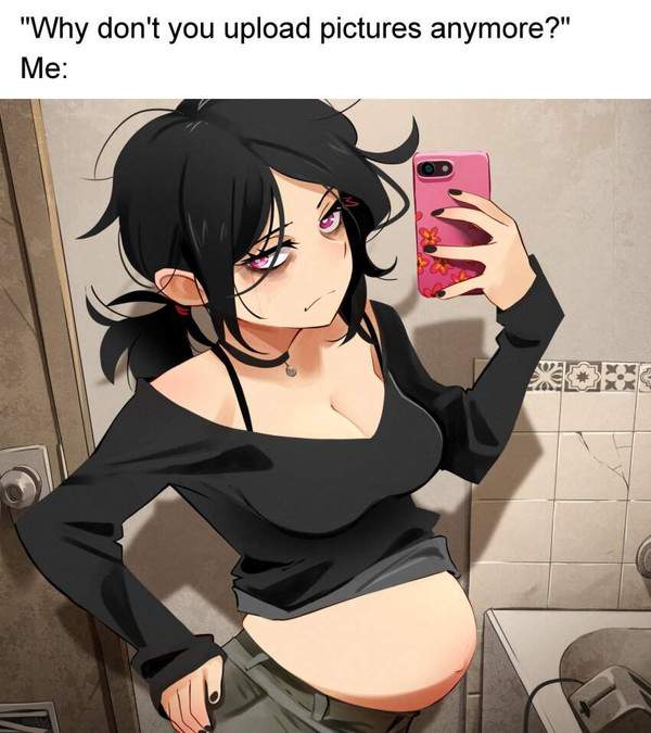 【承認欲求】自撮りする妊婦の二次エロ画像【15枚目】