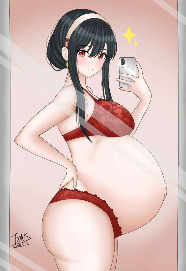 【承認欲求】自撮りする妊婦の二次エロ画像【28枚目】