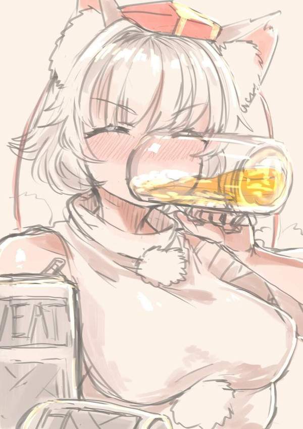 【いいビール飲みの日】ジョッキのビールをぐびぐび飲んでる女子の二次エロ画像【12枚目】