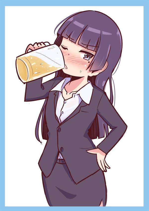 【いいビール飲みの日】ジョッキのビールをぐびぐび飲んでる女子の二次エロ画像【17枚目】