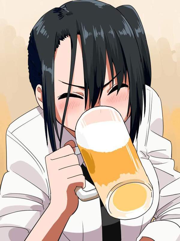 【いいビール飲みの日】ジョッキのビールをぐびぐび飲んでる女子の二次エロ画像【19枚目】