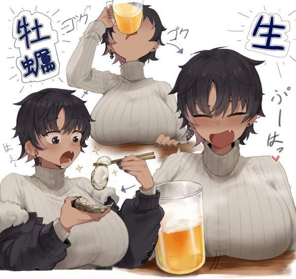 【いいビール飲みの日】ジョッキのビールをぐびぐび飲んでる女子の二次エロ画像【22枚目】