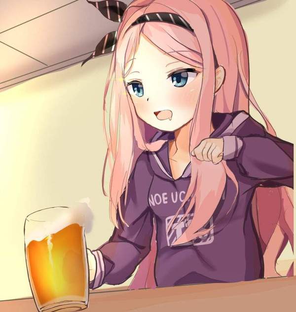 【いいビール飲みの日】ジョッキのビールをぐびぐび飲んでる女子の二次エロ画像【28枚目】