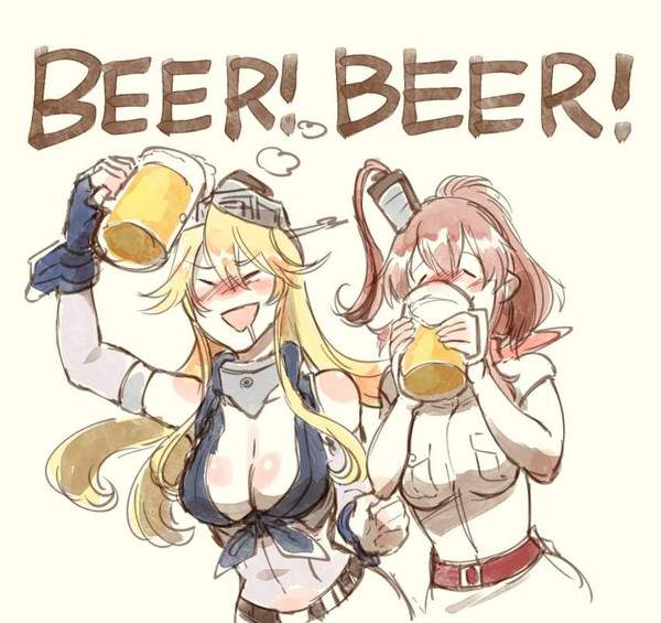 【いいビール飲みの日】ジョッキのビールをぐびぐび飲んでる女子の二次エロ画像【33枚目】