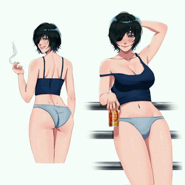 【日本製肌着の日】キャミソールとパンティー姿な女子の二次エロ画像【19枚目】