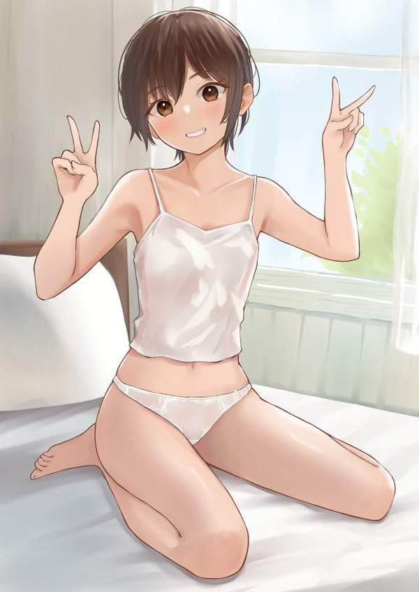 【日本製肌着の日】キャミソールとパンティー姿な女子の二次エロ画像【38枚目】